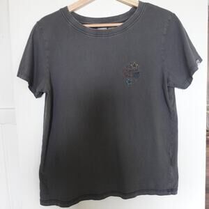 C&C California Shirt Womens Small Embroidered Stars Graphic Sunwashed Cotton